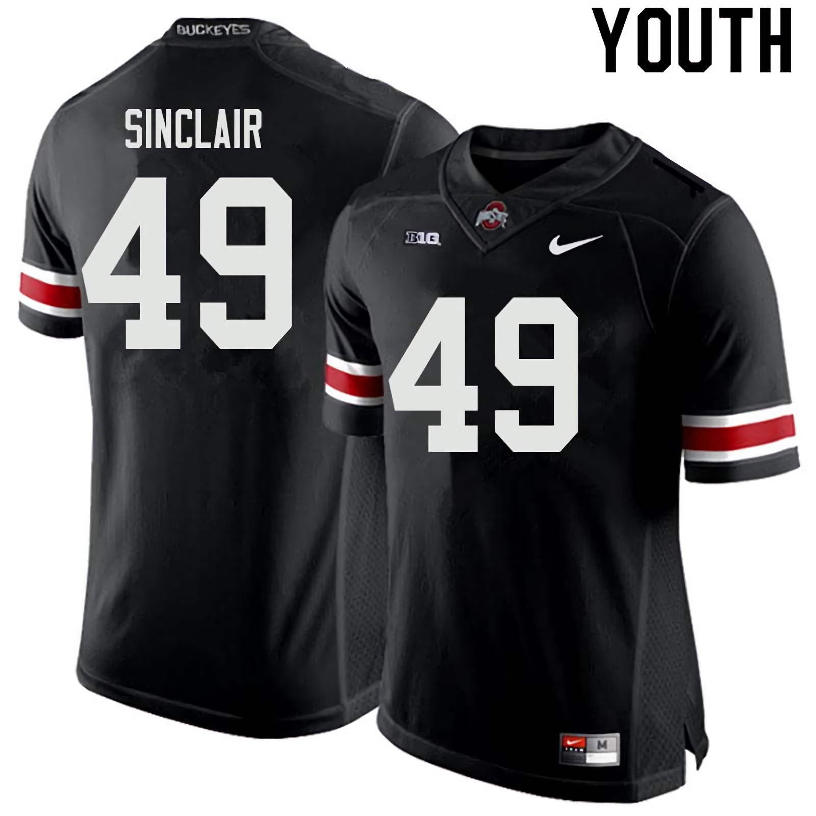 Darryl Sinclair Ohio State Buckeyes Youth NCAA #49 Nike Black College Stitched Football Jersey SZJ8156ZV